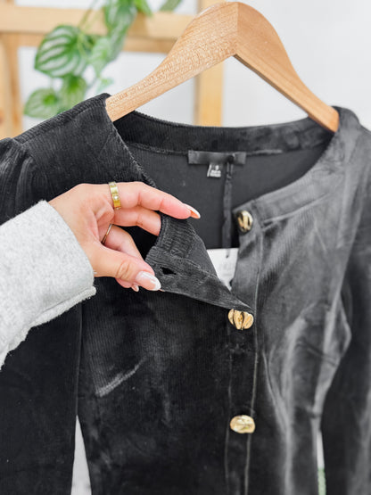 Stassi Gold Button Long Sleeve Dress