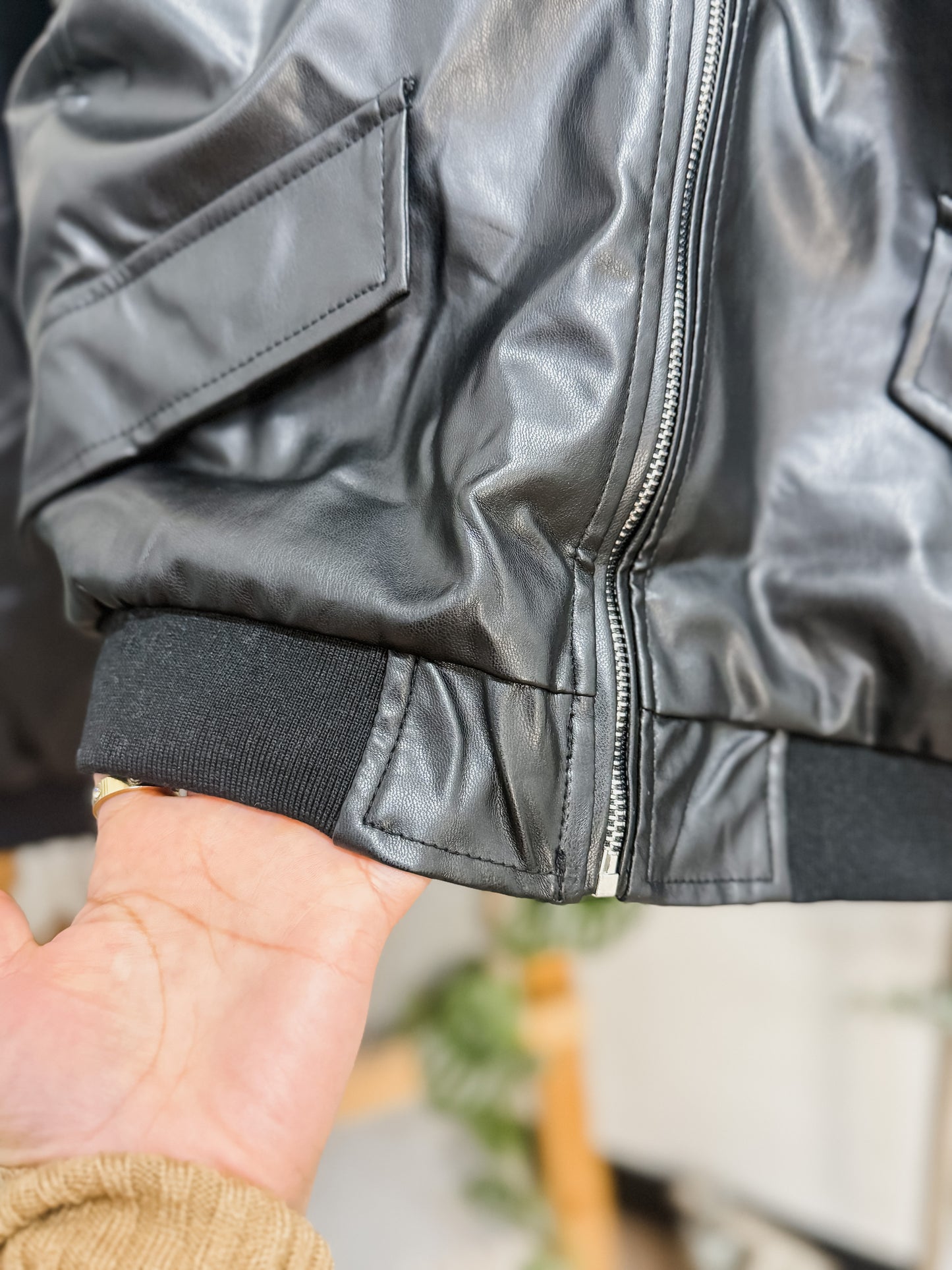 Kiara Leather Bomber Jacket