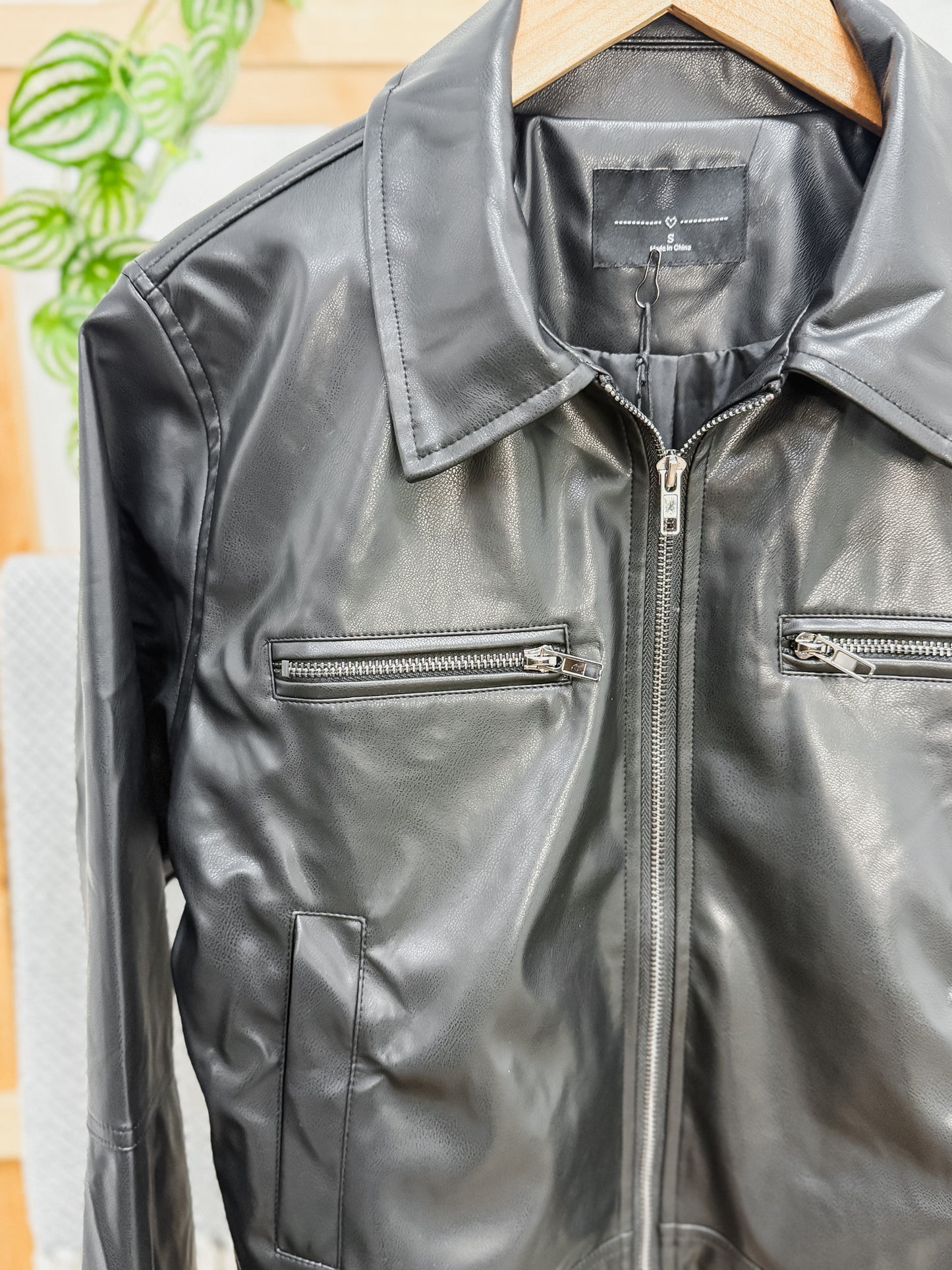 Drew Leather Collared Jacket