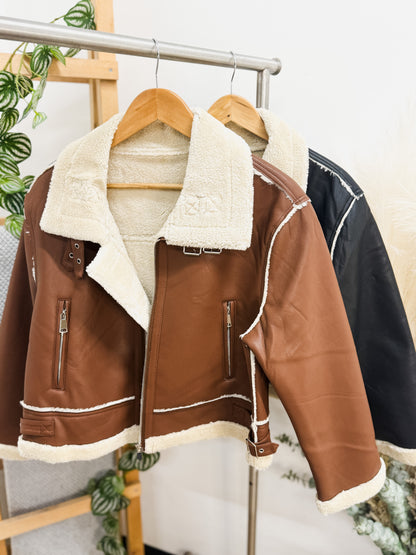 Harper Fur Leather Jacket