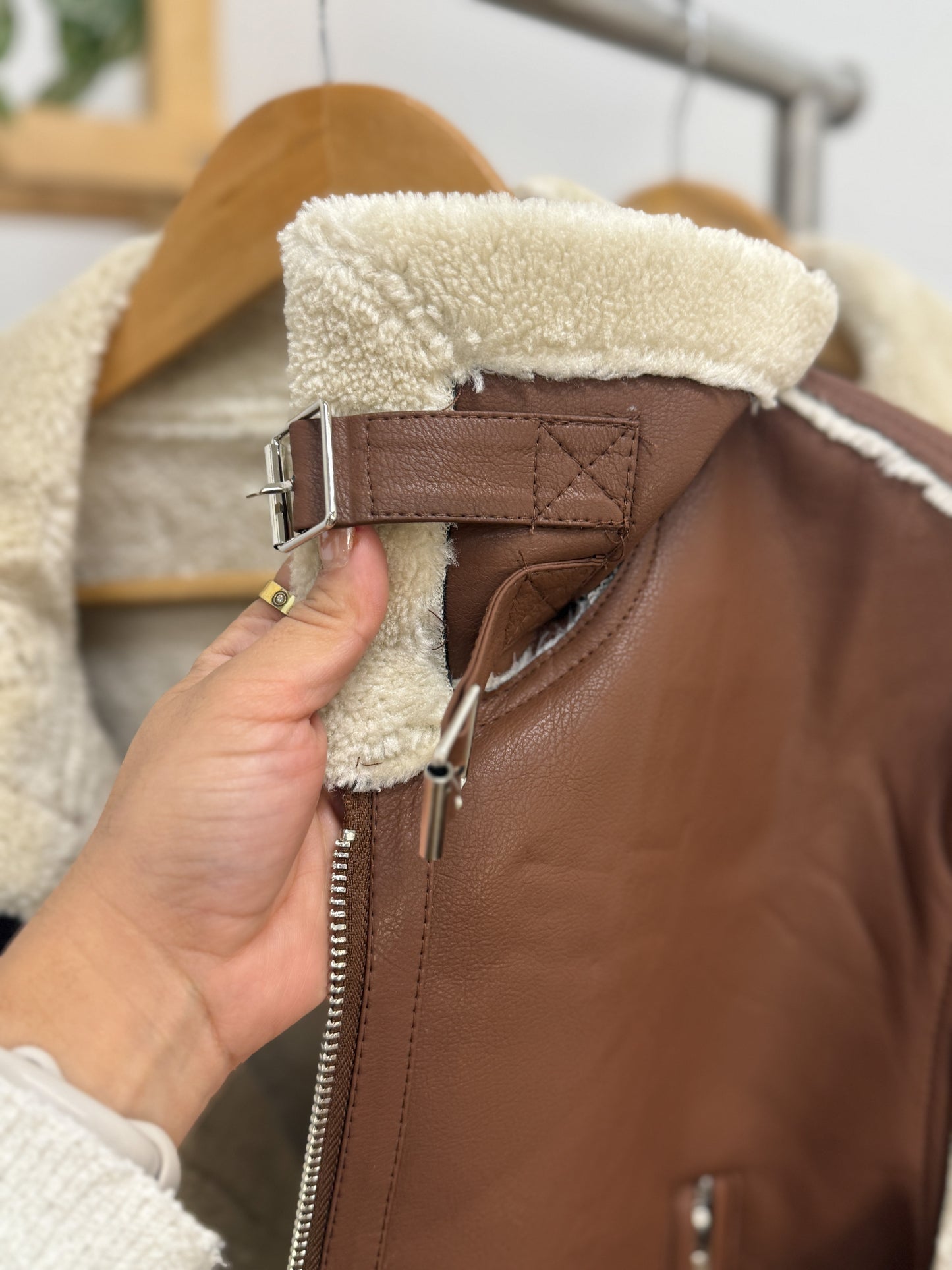 Harper Fur Leather Jacket