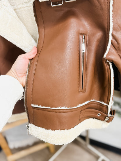 Harper Fur Leather Jacket