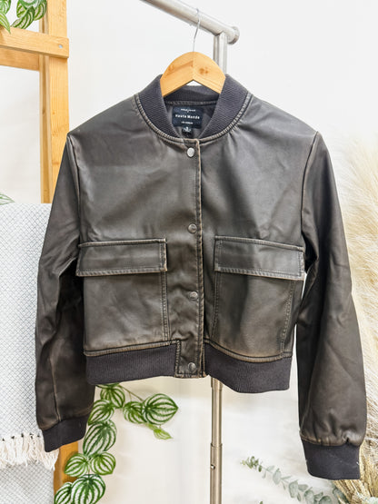 London Vintage Leather Bomber Jacket