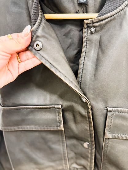 London Vintage Leather Bomber Jacket