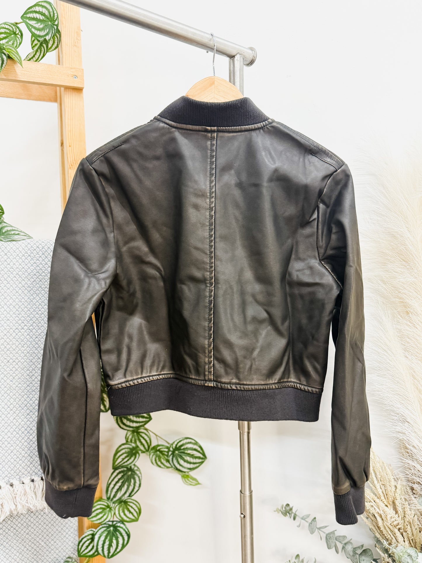 London Vintage Leather Bomber Jacket