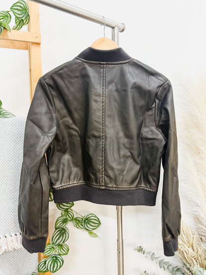 London Vintage Leather Bomber Jacket