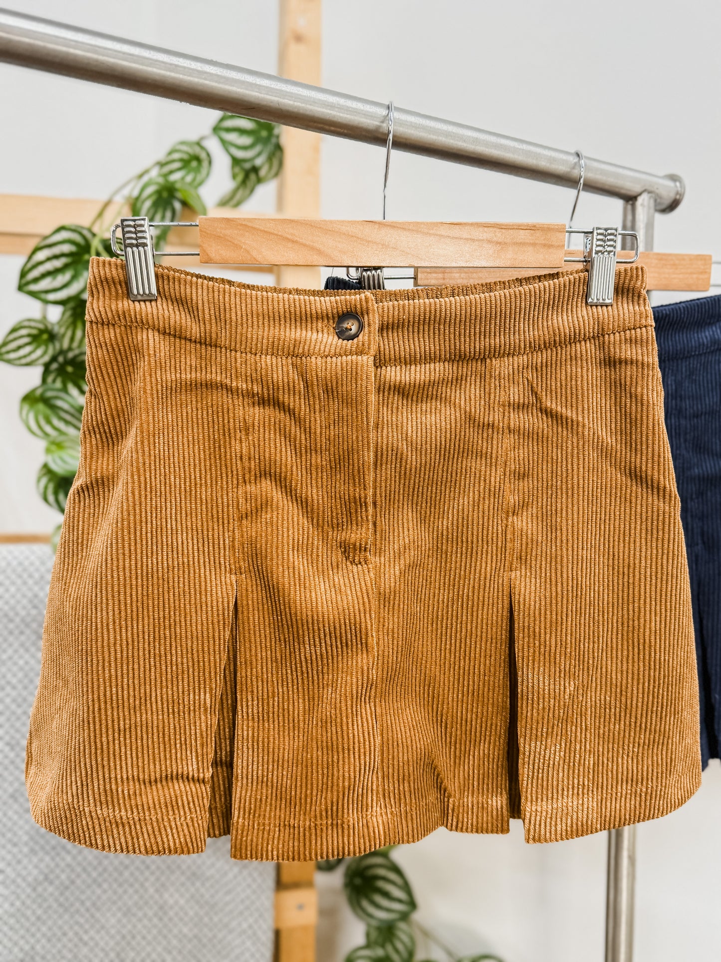 Marissa Corduroy Pleated Skirt