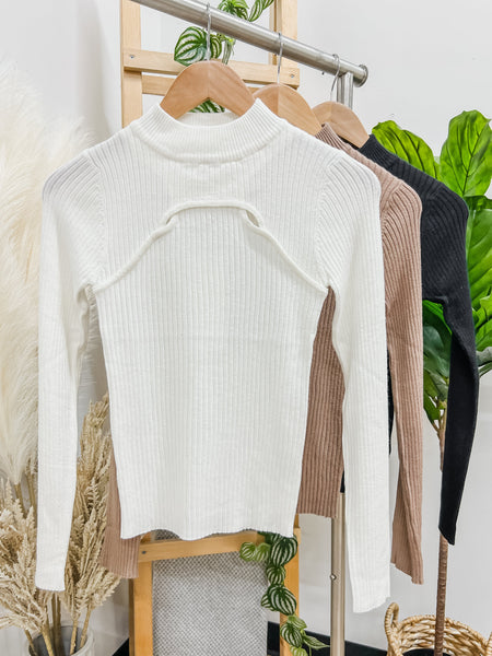 Lucia Cut Out Turtle Neck Top