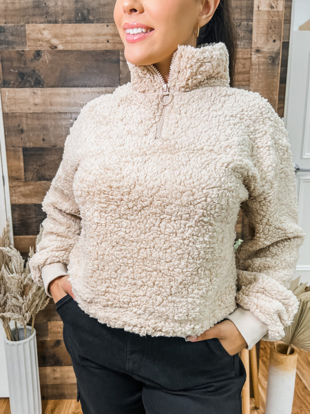 Luna Half Zip Teddy Pullover