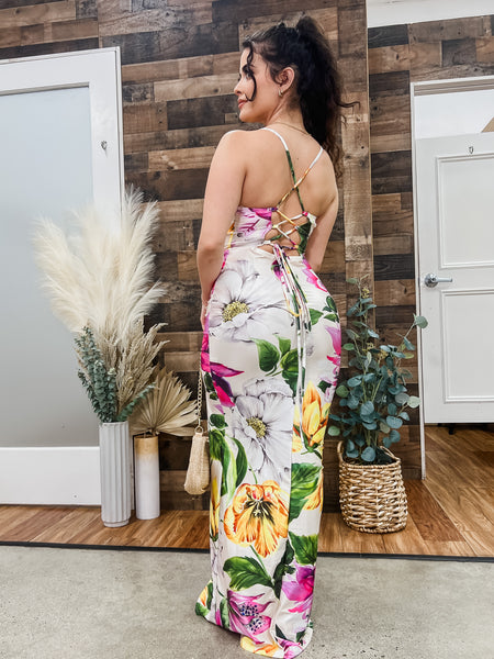 Amalia Floral Slit Maxi Dress