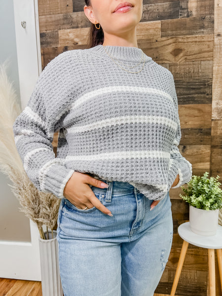 Melina Striped Chunky Knit Sweater