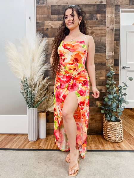 Dalia Maxi Floral Knot Dress