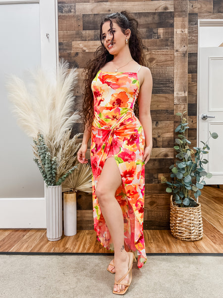 Dalia Maxi Floral Knot Dress