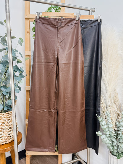 Marilyn Leather Wide Leg Pants