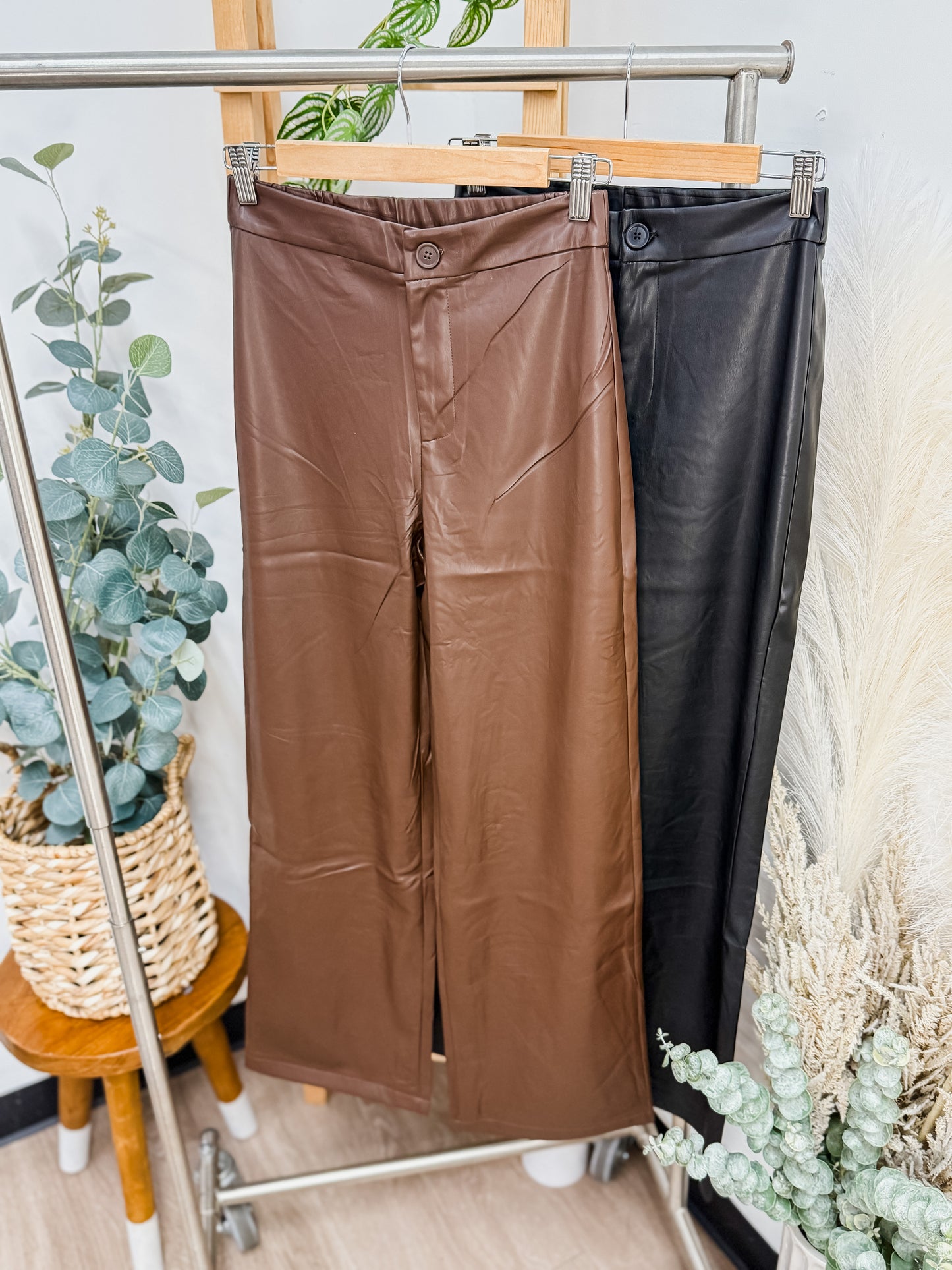 Marilyn Leather Wide Leg Pants