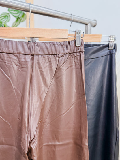 Marilyn Leather Wide Leg Pants