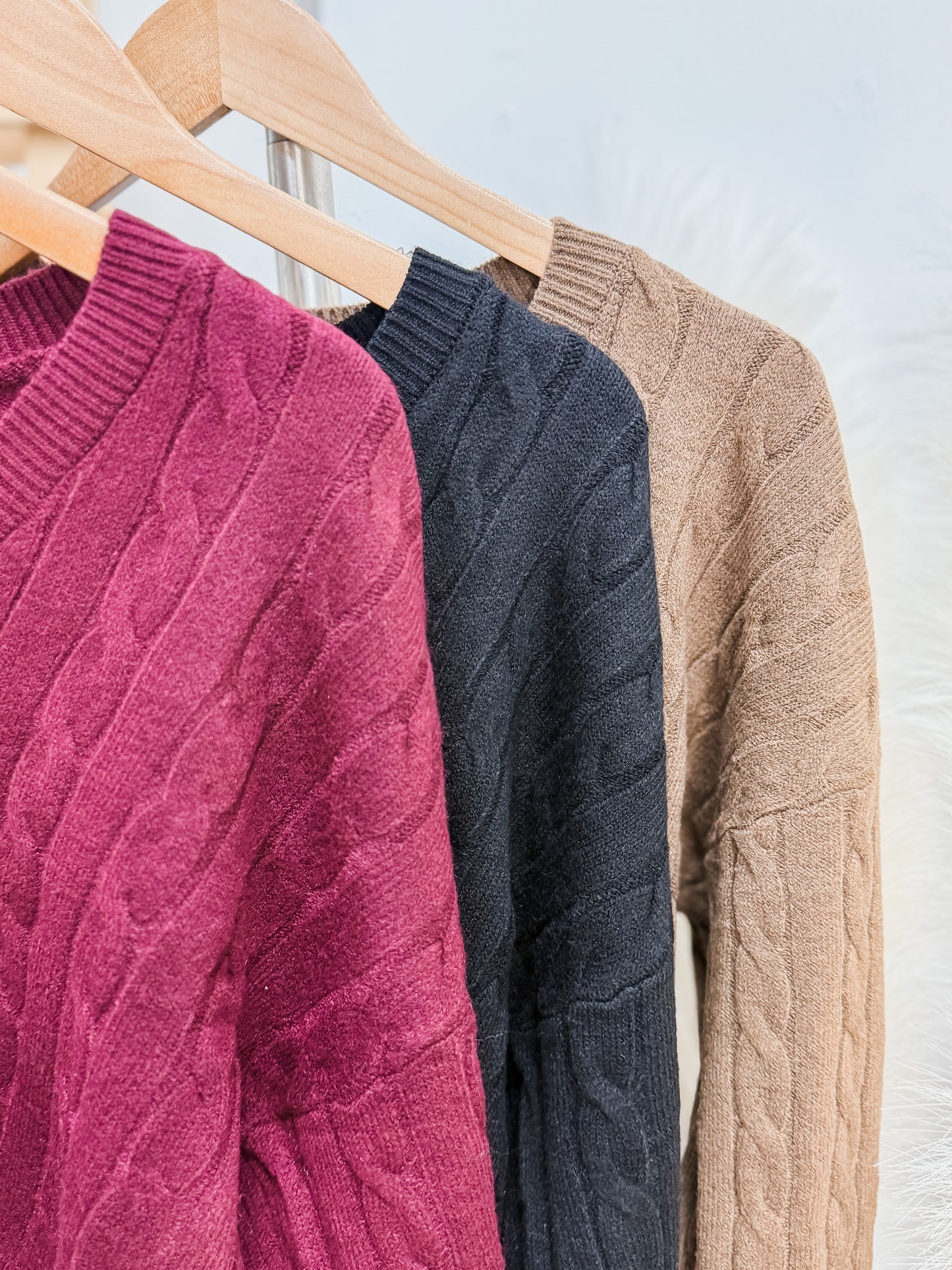 Annie Cable Knit Loose Sweater