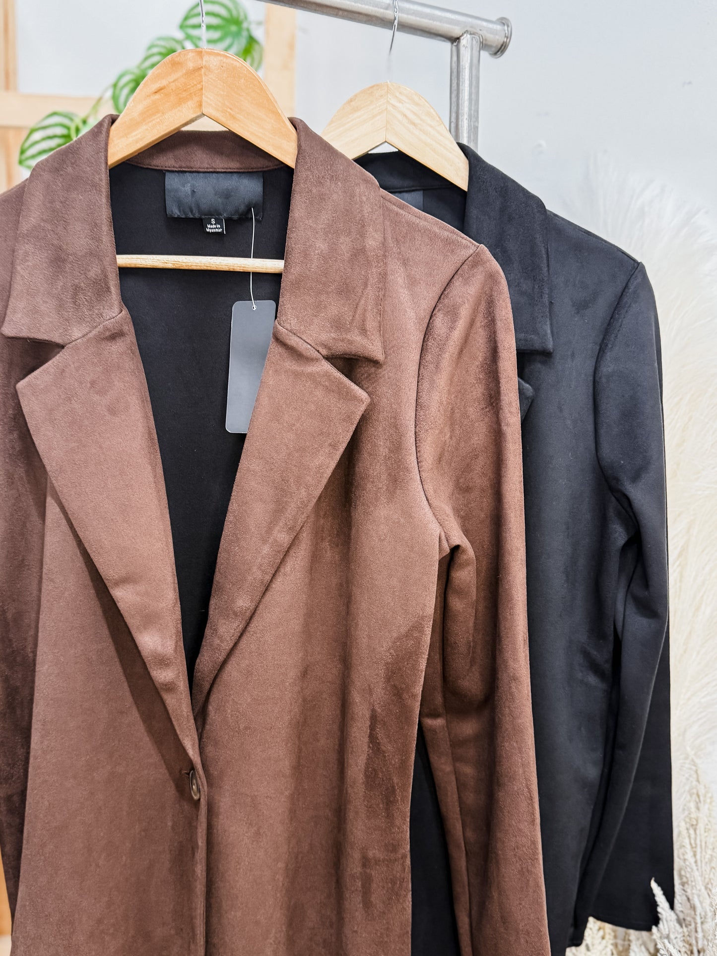 Bridgette Suede Long Line Coat