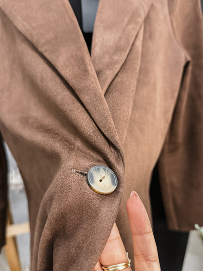 Bridgette Suede Long Line Coat