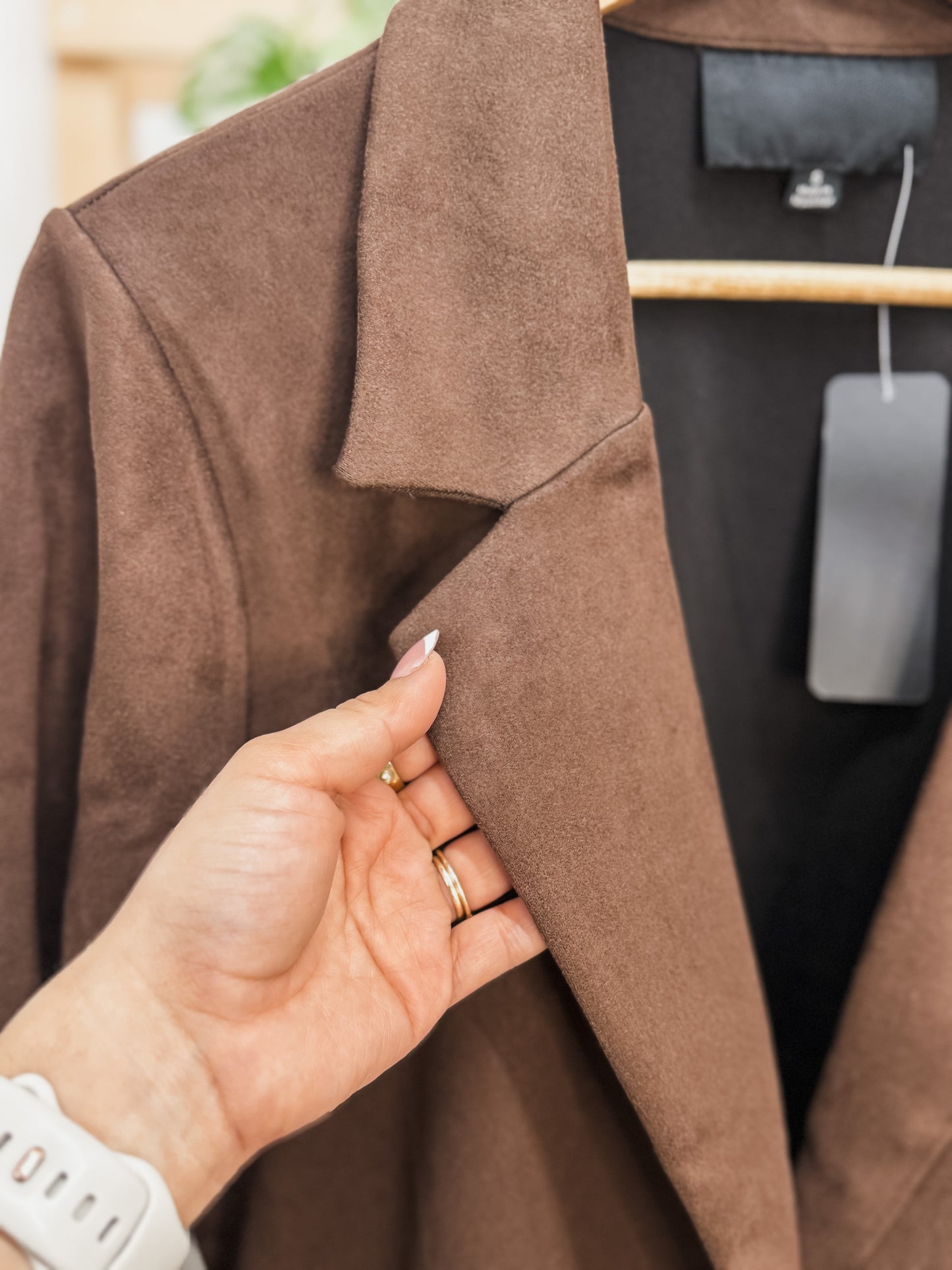 Bridgette Suede Long Line Coat