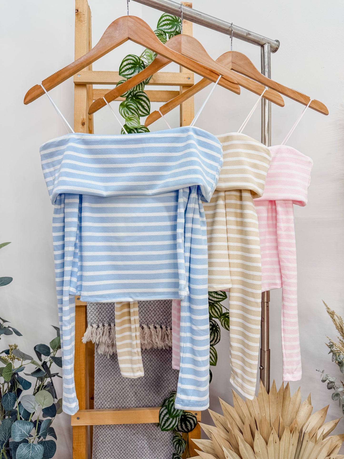 Lexi Off Shoulder Striped Top
