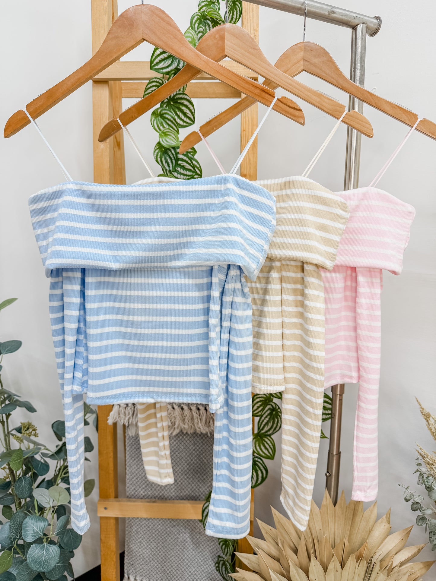 Lexi Off Shoulder Striped Top