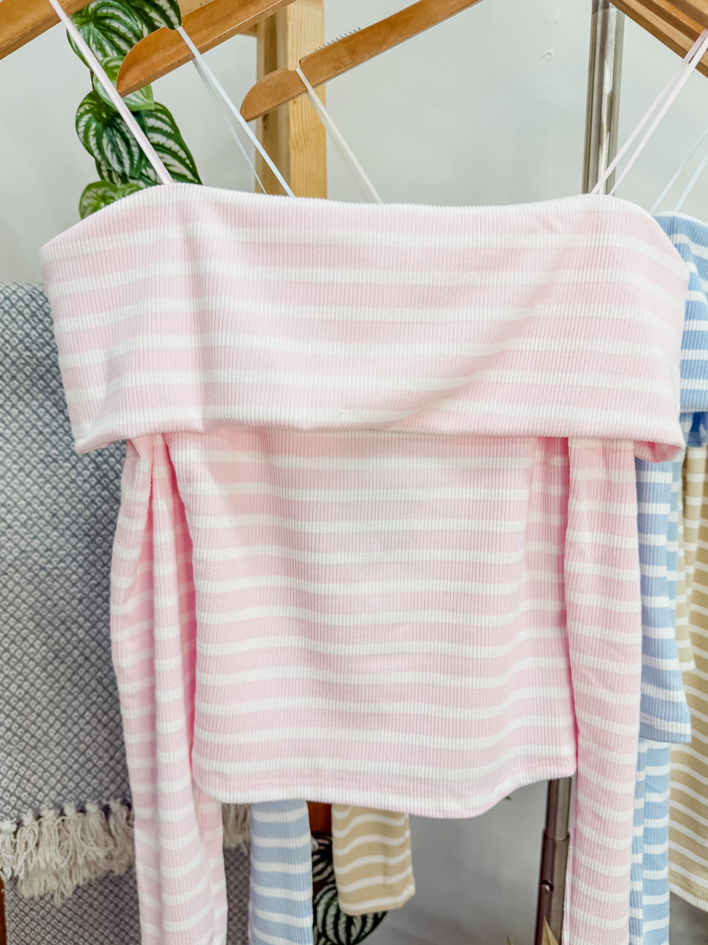 Lexi Off Shoulder Striped Top