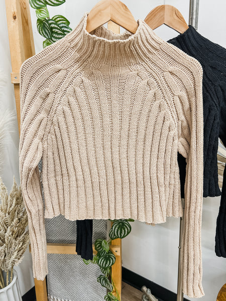 Maura Mock Neck Knit Sweater