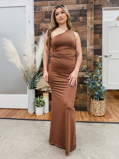 Natasha Midi Skirt One Shoulder Top Set