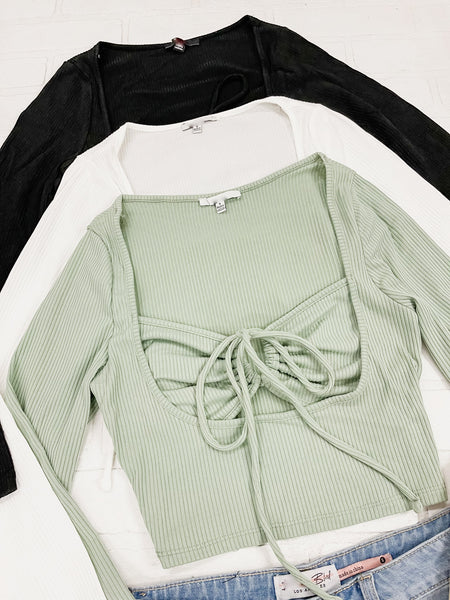 Julia Long Sleeve Tie Top