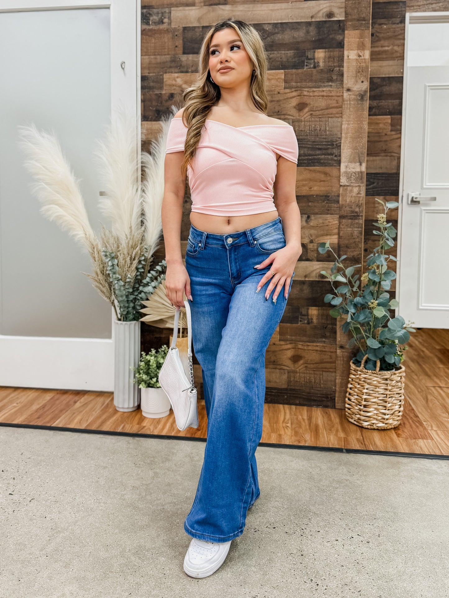 Reese Off Shoulder Cross Over Top