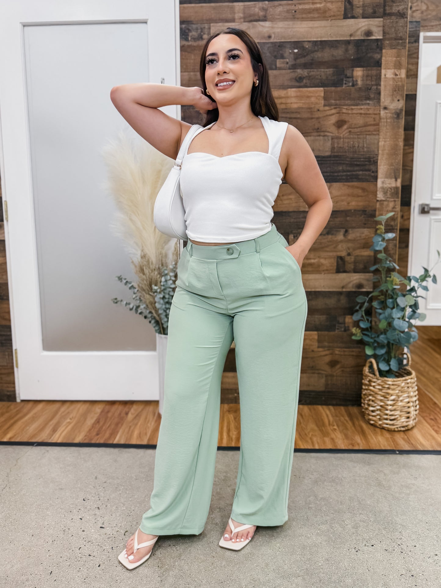 Helena Stretch Waist Trouser Pants