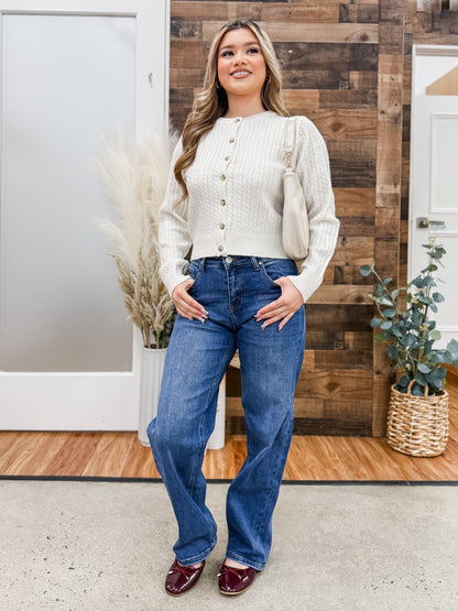 Margot Cable Knit Cardigan