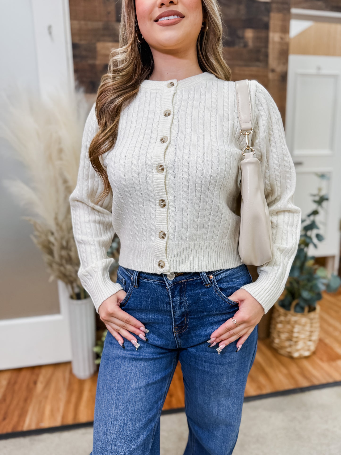Margot Cable Knit Cardigan
