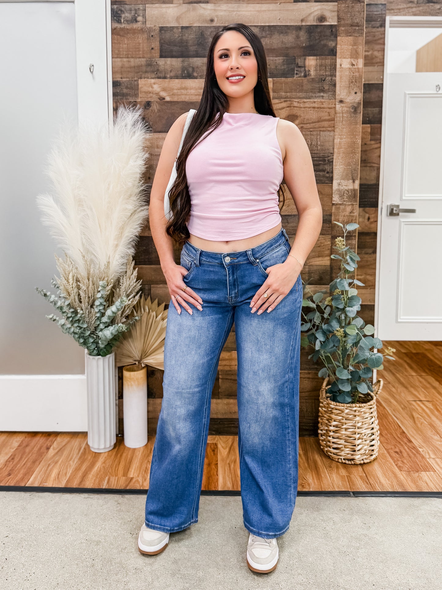 Liv Boat Neck Sleeveless Top