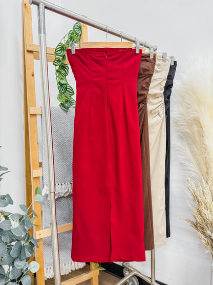 Devan Midi Stretch Ruched Dress