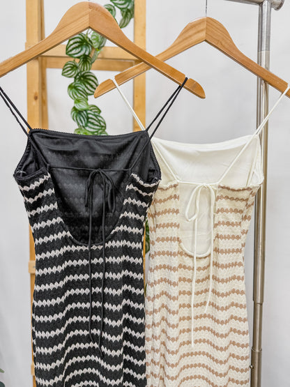 Amaya Striped Knit Midi Dress
