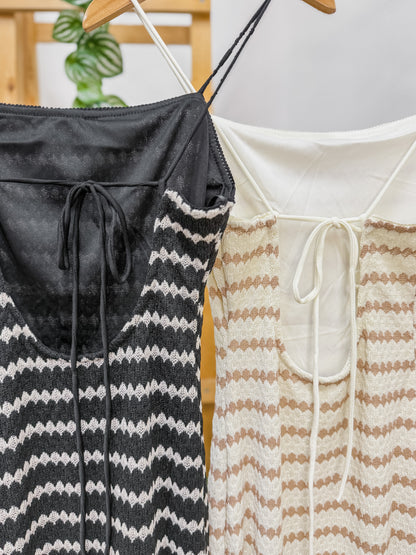 Amaya Striped Knit Midi Dress
