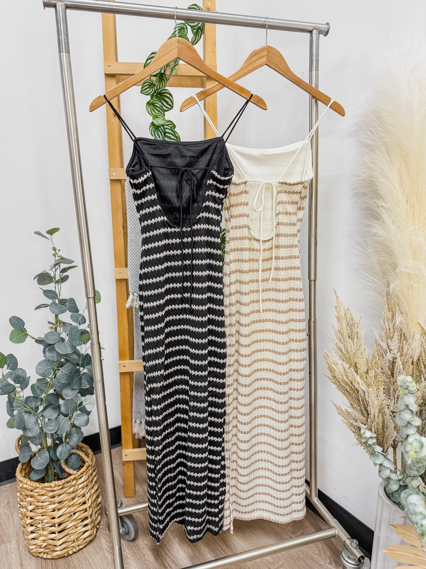 Amaya Striped Knit Midi Dress