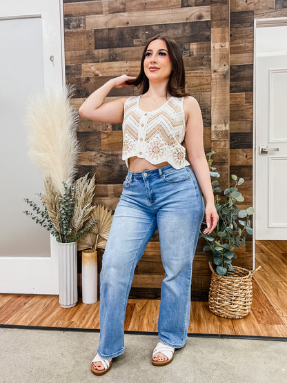 Sarahi Crochet Knit Tank Top