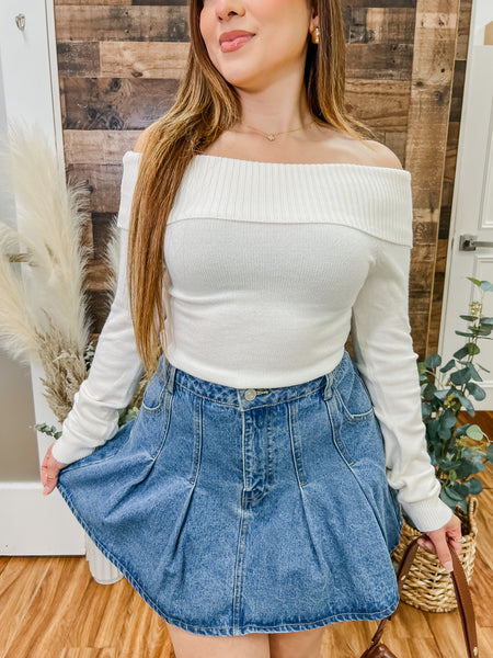 Esme Off Shoulder Soft Sweater