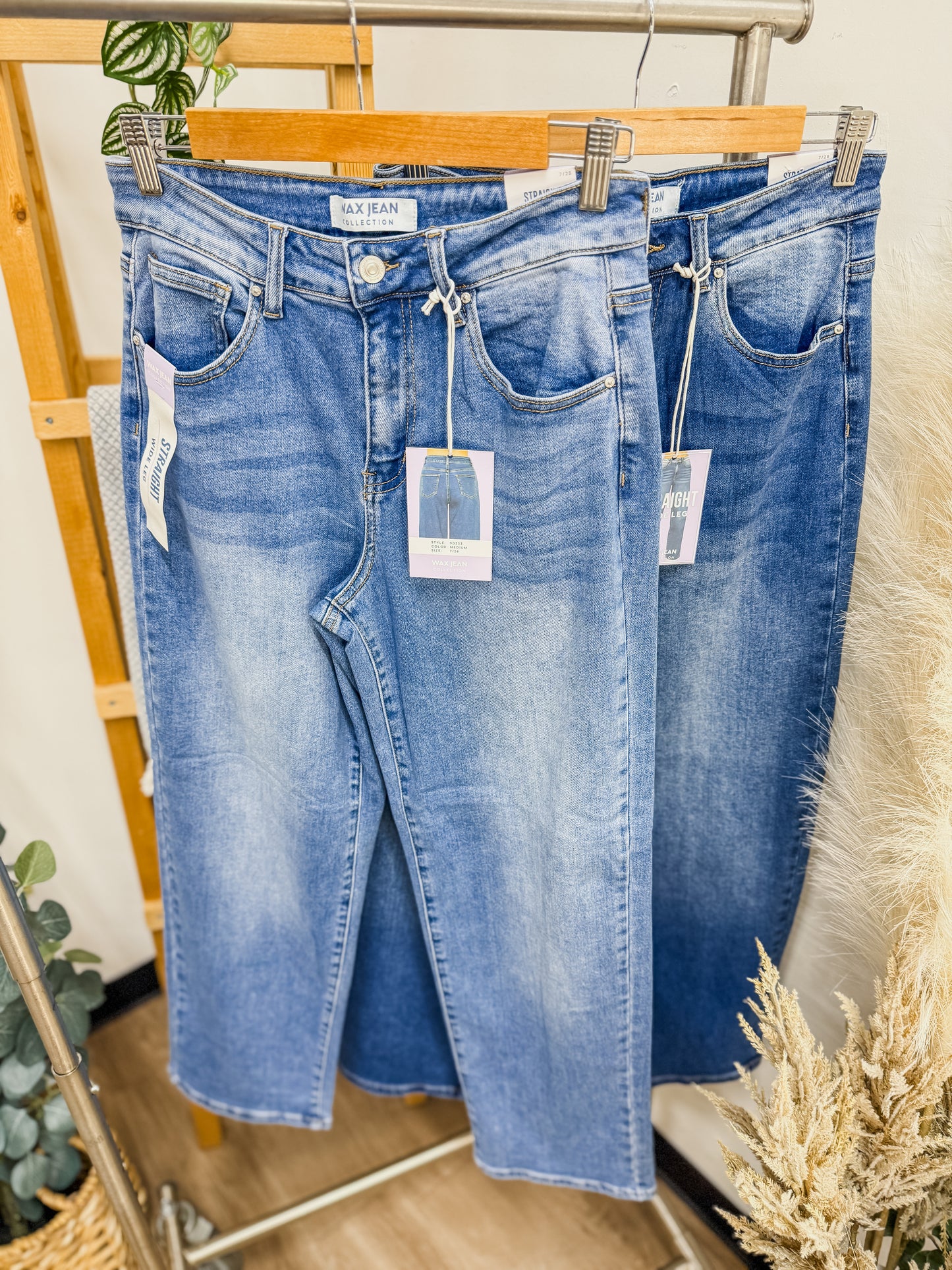 Claire Straight Wide Leg Stretch Jeans