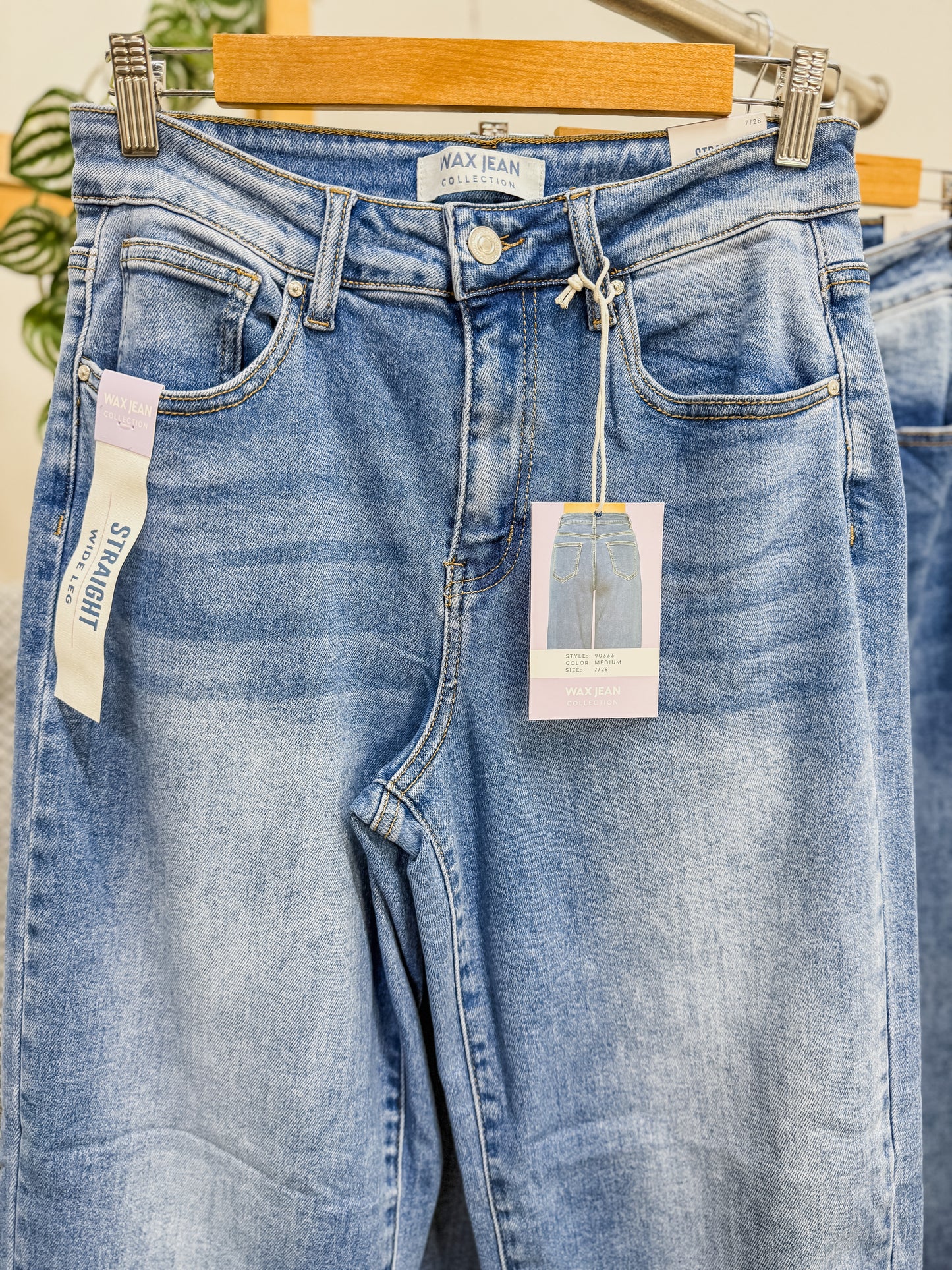 Claire Straight Wide Leg Stretch Jeans