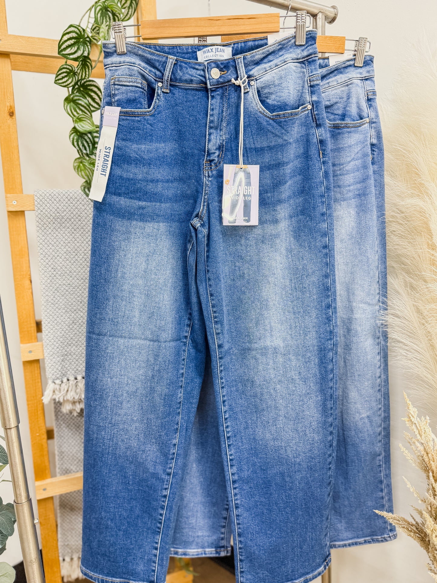 Claire Straight Wide Leg Stretch Jeans