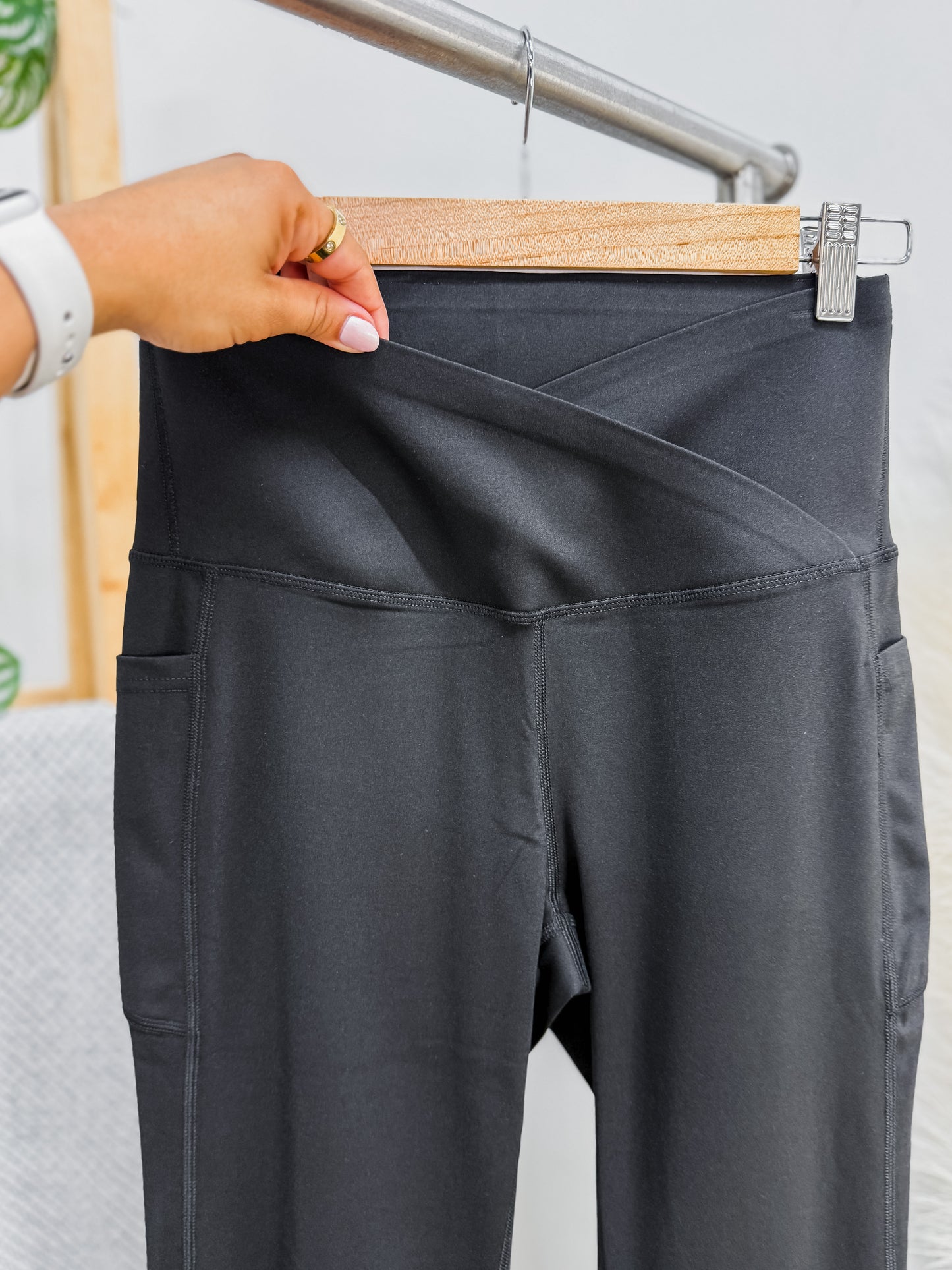 Lola Crossover Waistband Flared Leggings