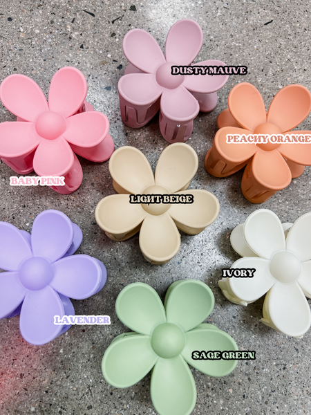 Pastel Flower Claw Clips