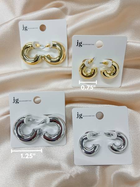 Julie Medium Chunky Hoops