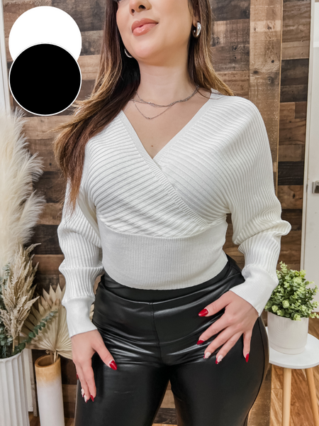 Gretchen Wrap Dolman Sleeve Sweater