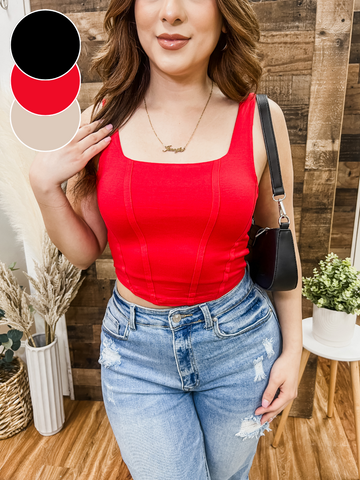 Annie Corset Look Crop Top