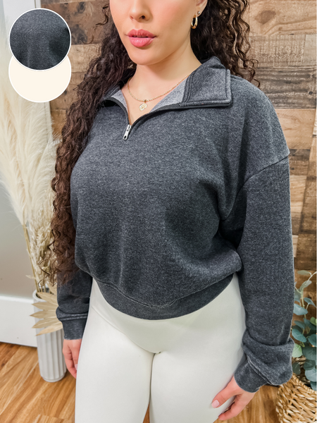 Holly Quarter Zip Fleece Sweatshirt